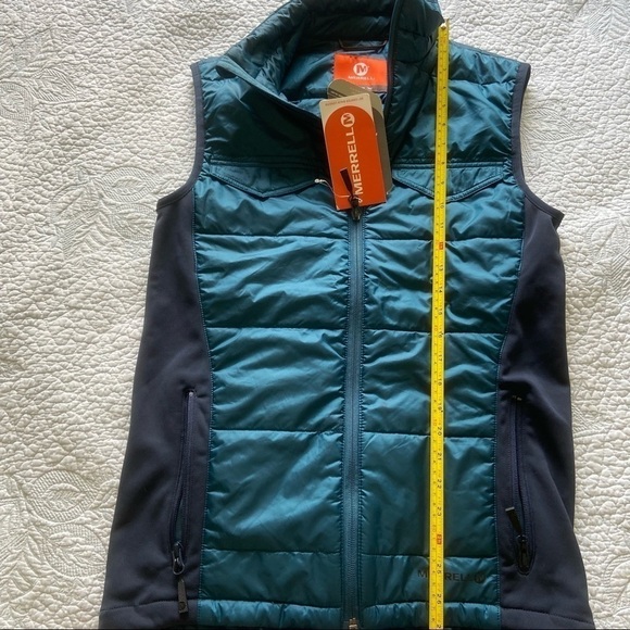 Merrell Men’s Small Quentin Vest Legion Blue Full Zip Travel Packable NEW Poly - Picture 9 of 13